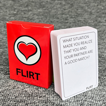 Talk Flirt Dare – Karte za razgovore i izazove za parove s romantičnim temama (Materijal: Papir; Klasifikacija: kartice društvene igre; Sposobnosti: intelektualni razvoj, komunikacija roditelj-dijete; Dobna skupina: 4–6, 7–14, 15–35)