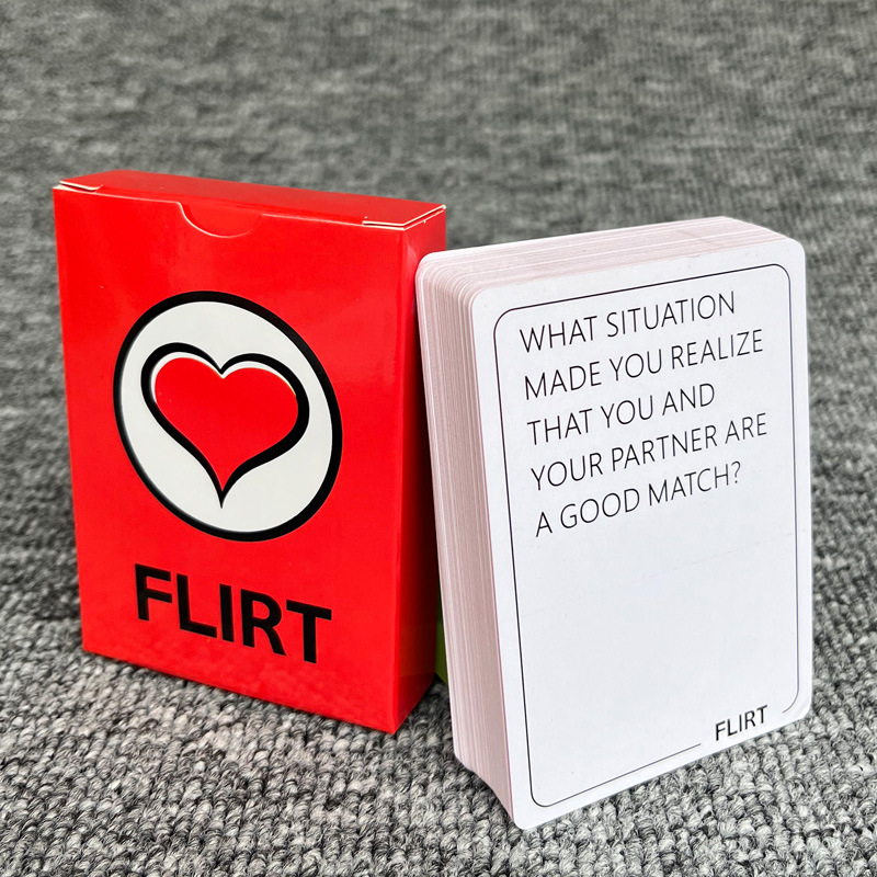 Talk Flirt Dare – Karte za razgovore i izazove za parove s romantičnim temama (Materijal: Papir; Klasifikacija: kartice društvene igre; Sposobnosti: intelektualni razvoj, komunikacija roditelj-dijete; Dobna skupina: 4–6, 7–14, 15–35)