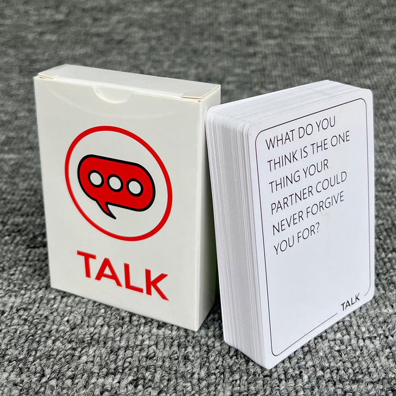 Talk Flirt Dare – Karte za razgovore i izazove za parove s romantičnim temama (Materijal: Papir; Klasifikacija: kartice društvene igre; Sposobnosti: intelektualni razvoj, komunikacija roditelj-dijete; Dobna skupina: 4–6, 7–14, 15–35)