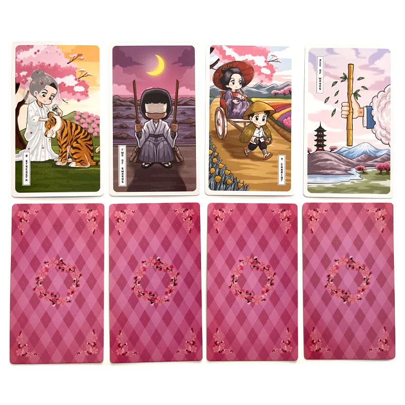 Tarot karta Sakura Spring — 350 g/m² premazani papir, karta za društvenu igru, dobna skupina 15–35 godina