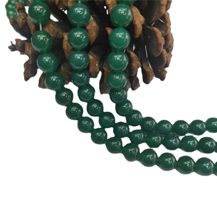 Guangshun Jewelry Prirodni zeleni ahat kuglice za DIY izradu nakita