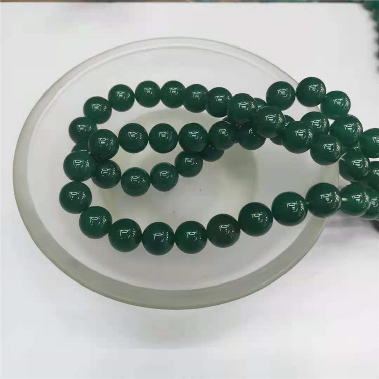 Guangshun Jewelry Prirodni zeleni ahat kuglice za DIY izradu nakita