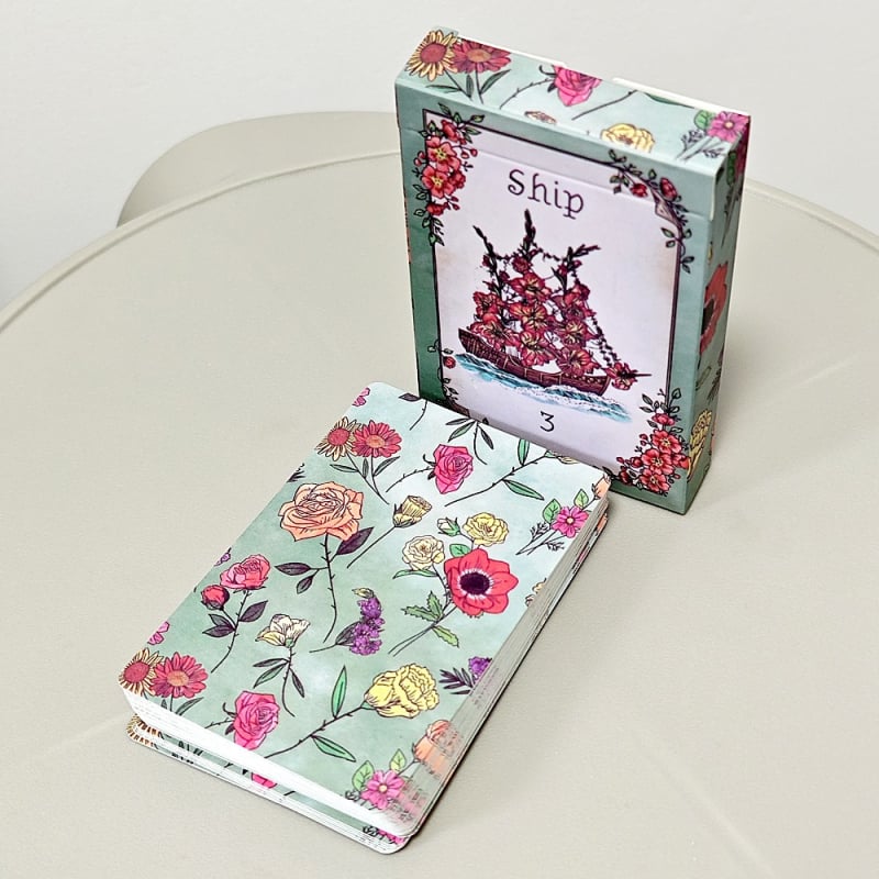 Floraneum Lenormand kartice dek – 36 karata, karton s premazom, kartice za društvenu igru, za uzrast 15–35, 36–60, 61+.