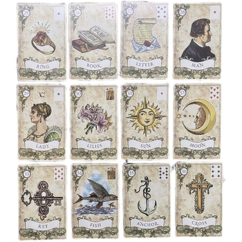 Lenormand društvena igra, papir s premazom, unutarnja zabava, od 14 godina, intelektualni razvoj