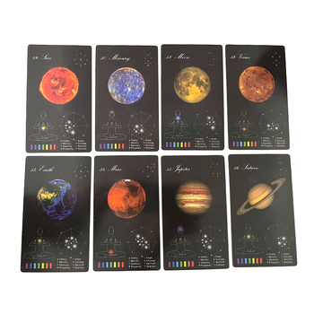 Planétna kryštálová energia veštecká karta (Kartón 350 g; Karta na stolovú hru; Vek: 15–35)