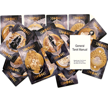 Lucine Tarot Midnight Moon Таро карти • Материал: 350 g покрита хартия • Категория: карти за настолна игра • Подходяща възраст: 15–35 години