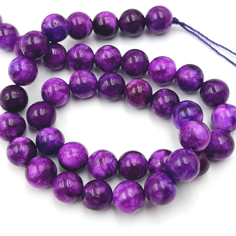 Voľné koráliky na náramok – Suji kameň, guľaté koráliky, ušľachtilý dizajn, spracovanie: rezanie, brúsenie, leštenie