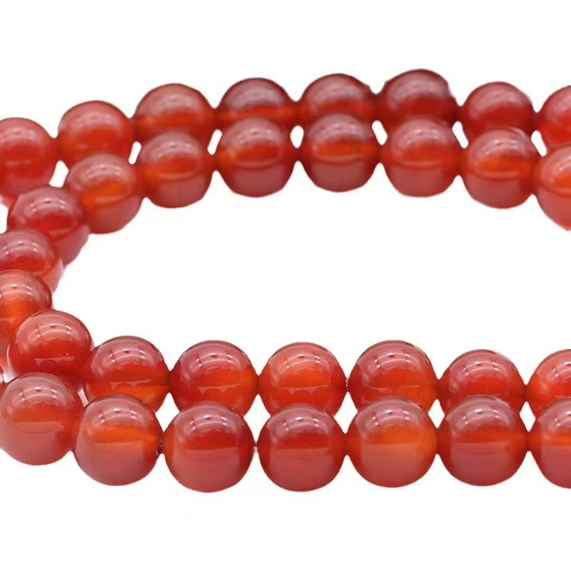 7A ahat perle – ulje-tretirane, okrugle perle za DIY, polugotova set