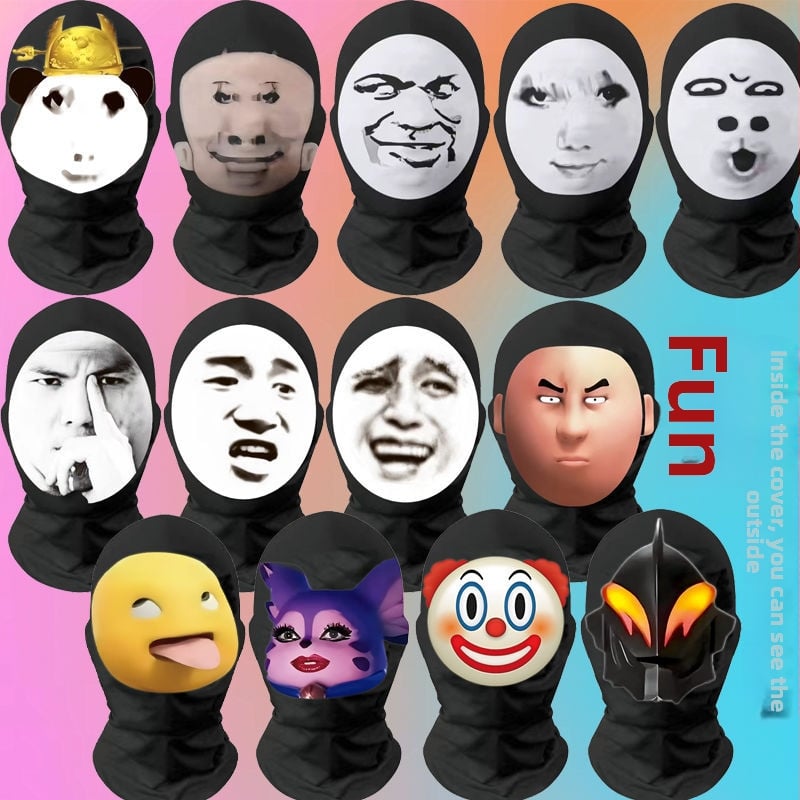 Маска за лице за езда с драконов мотив и забавен израз – пълно лице, cosplay, унисекс, защита от слънцето, код F99JJH99M8MT6M