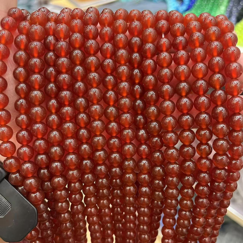 DIY ékszerekhez készült gyöngyös szál, 7A minőségű természetes achát kerek gyöngyökkel, polírozott felület, természetes mintázat