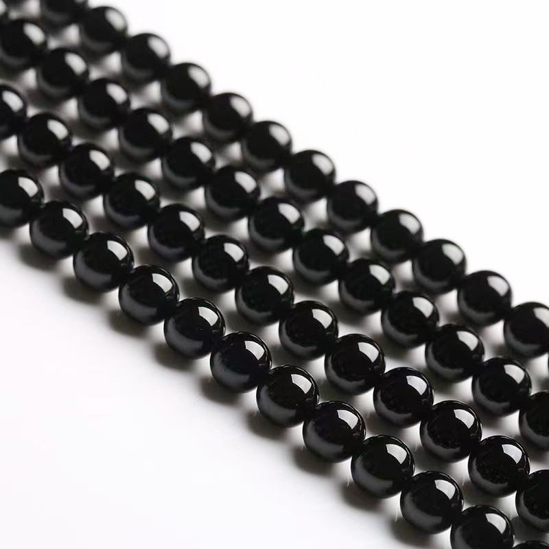 Prirodne crne ahat perle za DIY nakit, perle za narukvicu, poluproizvodi