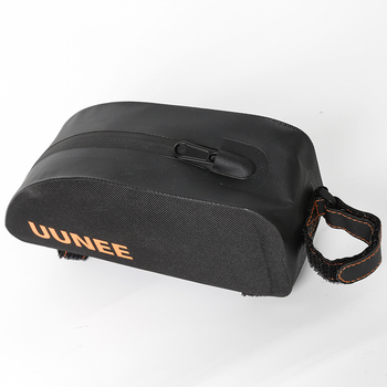 Чанта за велосипед на предна горна тръба — голям капацитет, водоустойчива и персонализирана; модел 001; материал: 500D/PVC мрежа + 600D/PVC