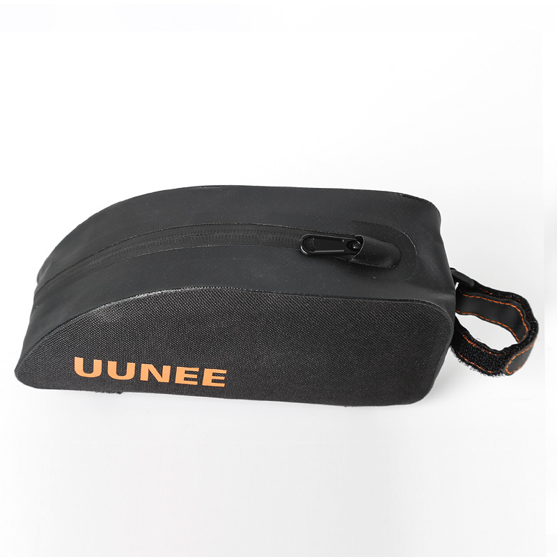 Чанта за велосипед на предна горна тръба — голям капацитет, водоустойчива и персонализирана; модел 001; материал: 500D/PVC мрежа + 600D/PVC