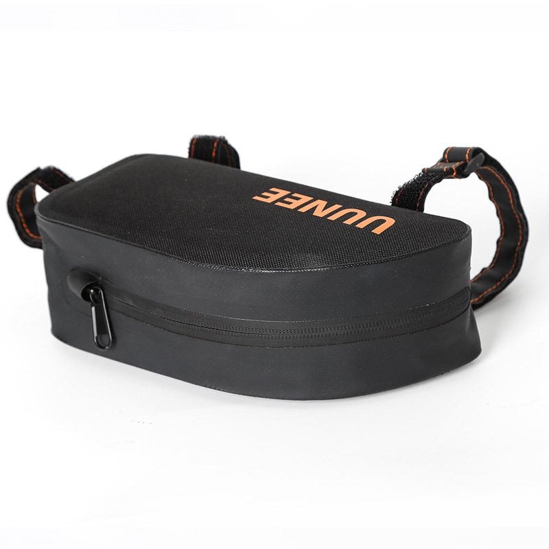 Чанта за велосипед на предна горна тръба — голям капацитет, водоустойчива и персонализирана; модел 001; материал: 500D/PVC мрежа + 600D/PVC