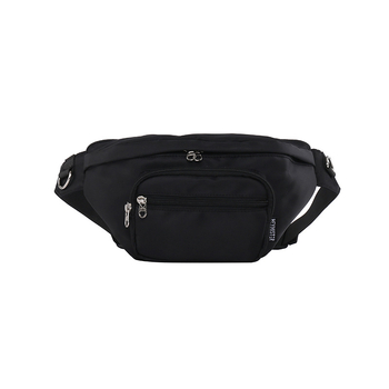 Vyrų krūtinės krepšys su juosta - gatvės stilius, nailonas, užtrauktukas, horizontalaus kvadrato forma, raidžių raštas