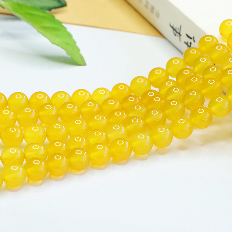 Kör alakú kalcedon gyöngyök DIY ékszerekhez – polírozott, etnikus stílus, irodalmi retro hangulat