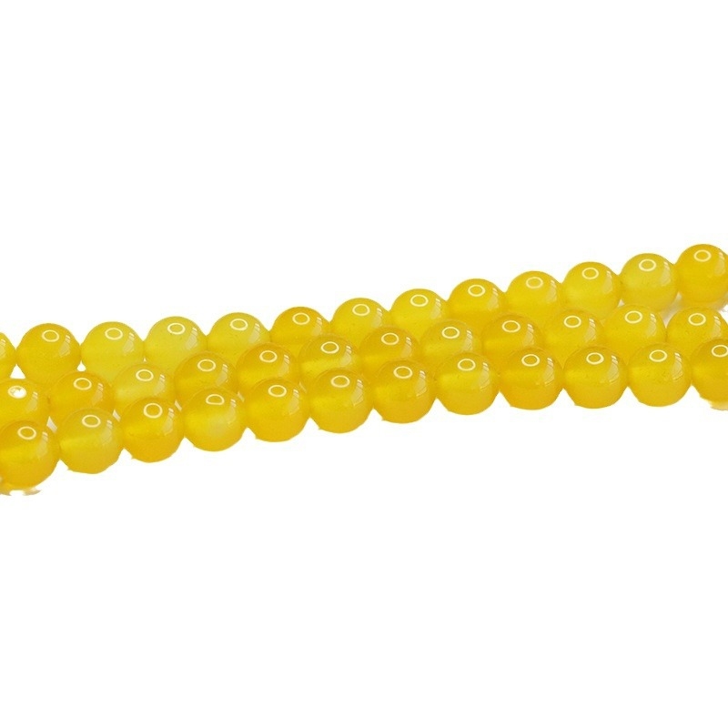 Kör alakú kalcedon gyöngyök DIY ékszerekhez – polírozott, etnikus stílus, irodalmi retro hangulat