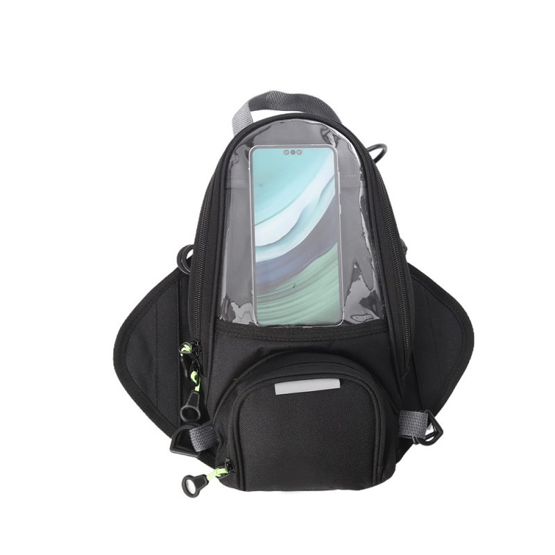 Motorkerékpár üzemanyag-tank táska, 001-es modell, poliészterből, esővédővel, kültéri, többfunkciós utazótáska, kapacitás esőkabát, kesztyű és vizes palack