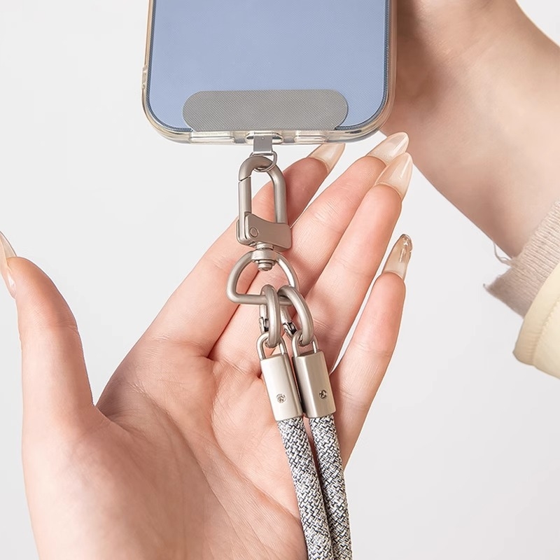 Telefono pakabukas crossbody - poliesteris, 7 mm storis, metalinė sagtis, unisex, logotipo spausdinimas galimas