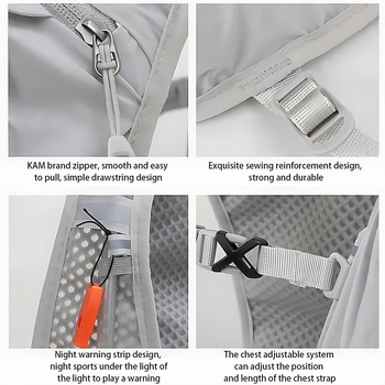 Túrázáshoz és kültéri sportokhoz tervezett hátizsák, légies, ultra könnyű, bővíthető kapacitású és víz tartály-kompatibilis (Poliészter; Görbe vállpántok; Uniszex; Kültéri használatra)