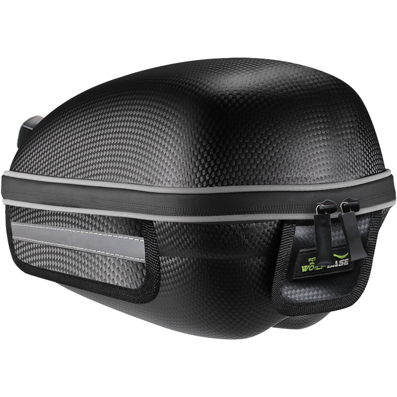 Чанта за велосипед Tianqi TQ-315, голяма синтетична кожена панер за багажник с предупредителна светлина