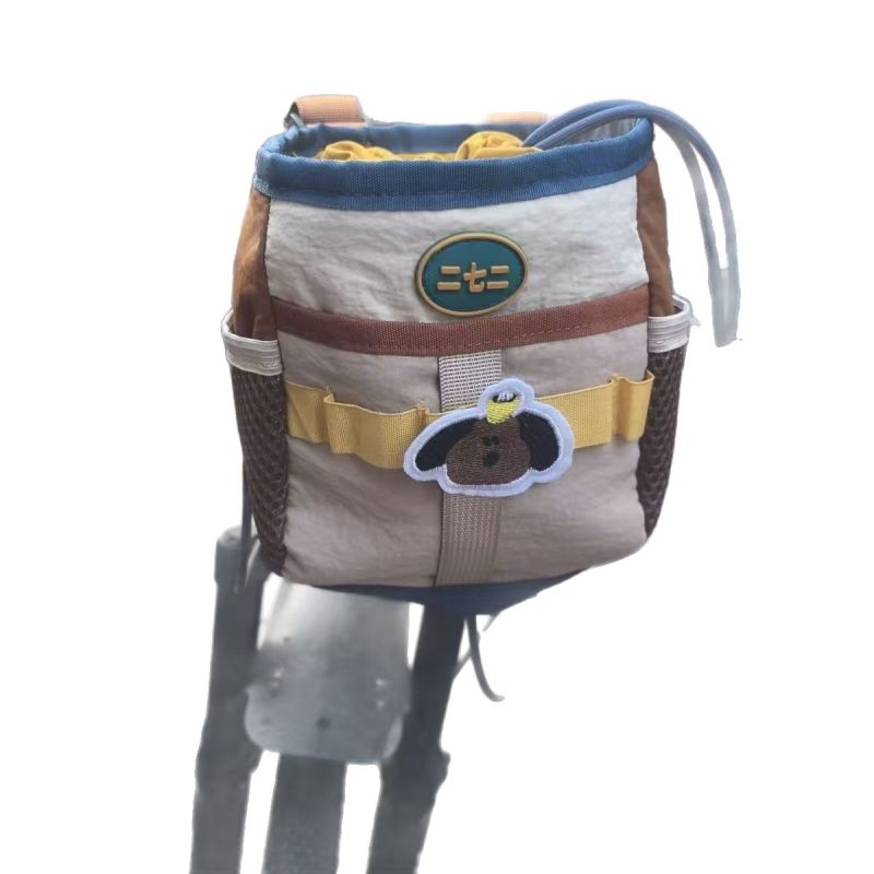 Предна чанта за кормило за велосипед и електрически мотоциклет с отделение за вода, полиестер, модел DF168-0203, с вътрешна подплата