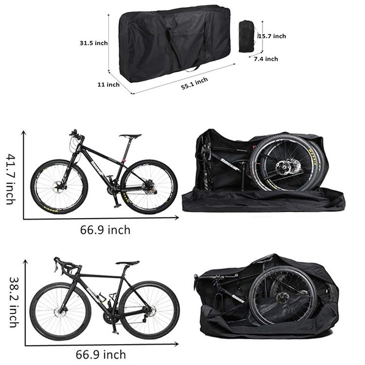 Összecsukható mountain/road kerékpárhoz tartozó táska, könnyű poliészter, modell 800D Oxford Cloth, kapacitás 1000, márka JZ