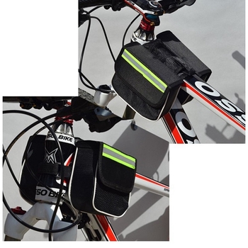 MTB első váztáska – kemény héjú, kétoldalas kialakítás, felsőcsőre szerelhető, modell 15, 600d anyag, nagy kapacitás, belső párnázás, Hebei eredet