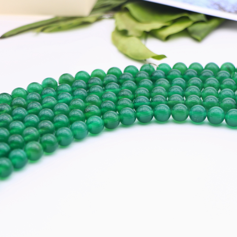 Ahatne perle, labave, okruglog oblika, prirodni kamen, neliječene, marka Ouyue Jewelry