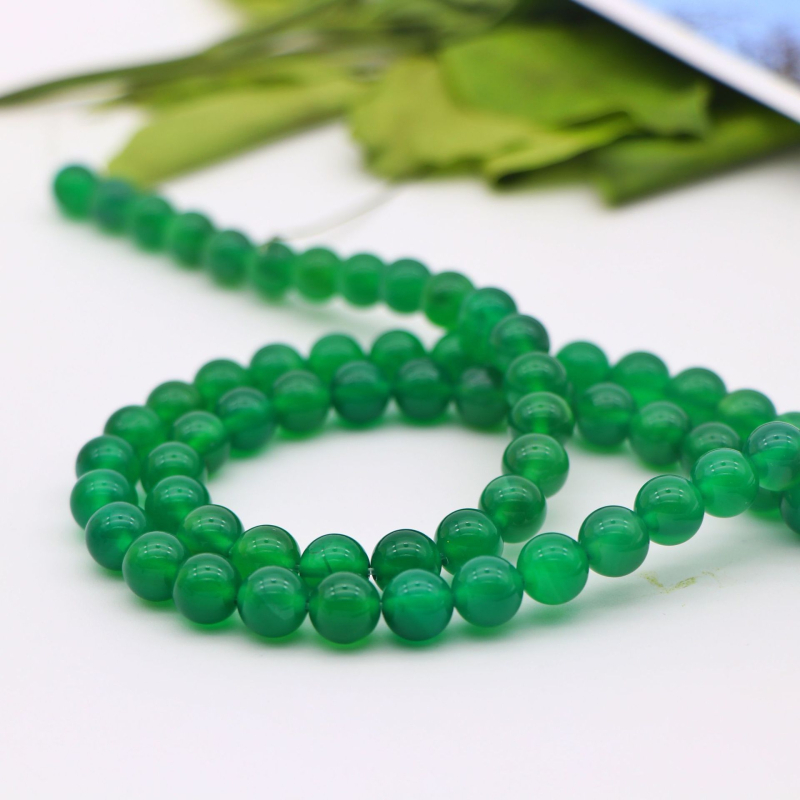 Ahatne perle, labave, okruglog oblika, prirodni kamen, neliječene, marka Ouyue Jewelry