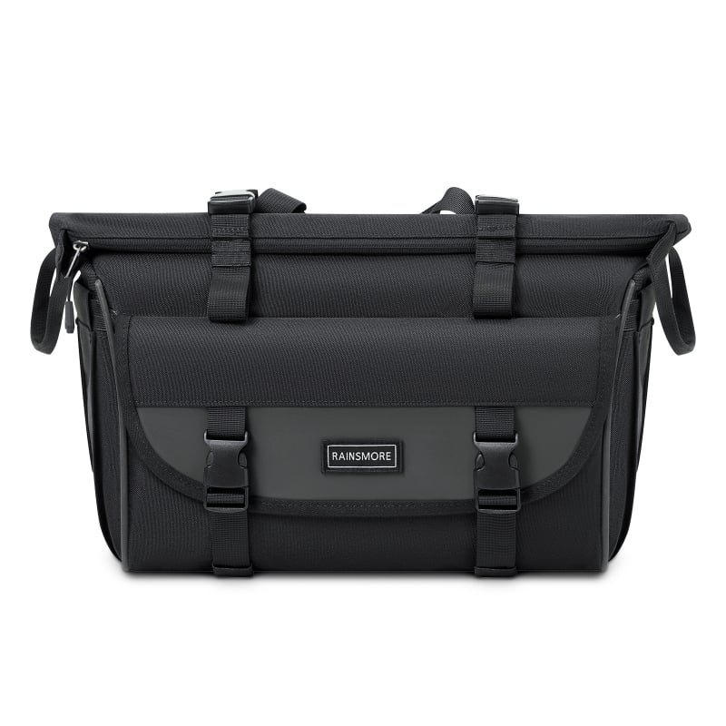 Rainsmore 3-в-1 велосипедна чанта, 18 л, рамкова чанта, водоустойчива, презрамка за кръст, рефлекторна за нощна безопасност, унисекс