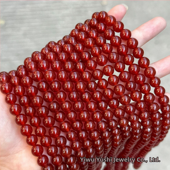 Crvene agat kuglice za narukvicu – poluproizvodi za DIY izradu nakita, veličine 2–16 mm