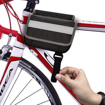 Двустранна чанта за велосипед за горна тръба, водоустойчива, с сгъваема чанта за седалка, модел Gj-1068, капацитет под 20 л
