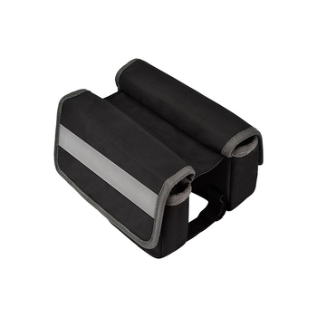 Двустранна чанта за велосипед за горна тръба, водоустойчива, с сгъваема чанта за седалка, модел Gj-1068, капацитет под 20 л