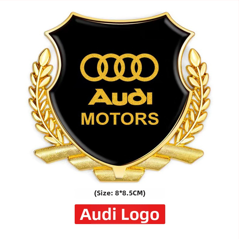 Yasdi Auto nálepka z hliníkovej zliatiny – 3D Wheat Ear, Model + Všeobecný vzor, Lepiaca montáž, Kód produktu 200