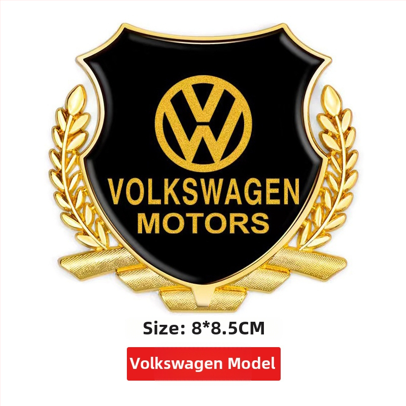Yasdi Auto nálepka z hliníkovej zliatiny – 3D Wheat Ear, Model + Všeobecný vzor, Lepiaca montáž, Kód produktu 200