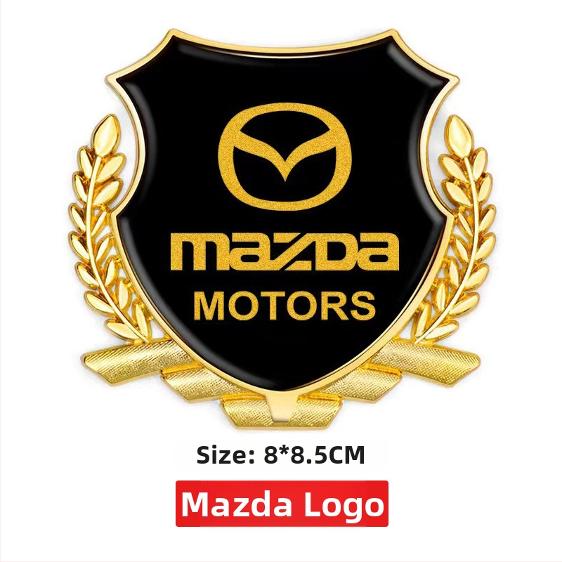 Yasdi Auto nálepka z hliníkovej zliatiny – 3D Wheat Ear, Model + Všeobecný vzor, Lepiaca montáž, Kód produktu 200