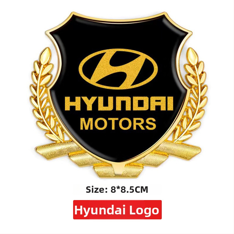 Yasdi Auto nálepka z hliníkovej zliatiny – 3D Wheat Ear, Model + Všeobecný vzor, Lepiaca montáž, Kód produktu 200