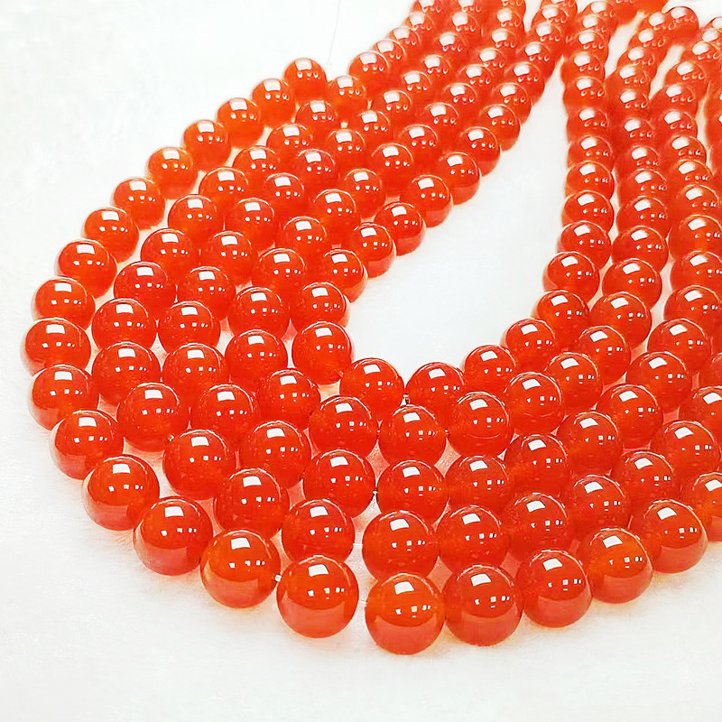 Achat gyöngyök, kör alakú, sütőben kezelt bevonat, Huizhou eredetű, könnyed luxus stílus