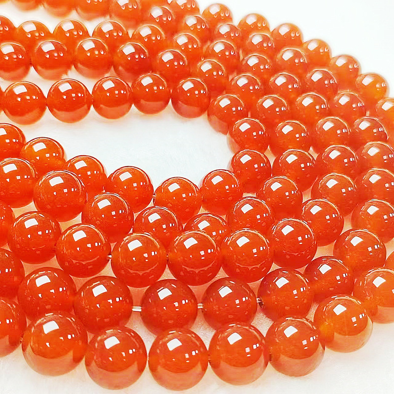 Achat gyöngyök, kör alakú, sütőben kezelt bevonat, Huizhou eredetű, könnyed luxus stílus