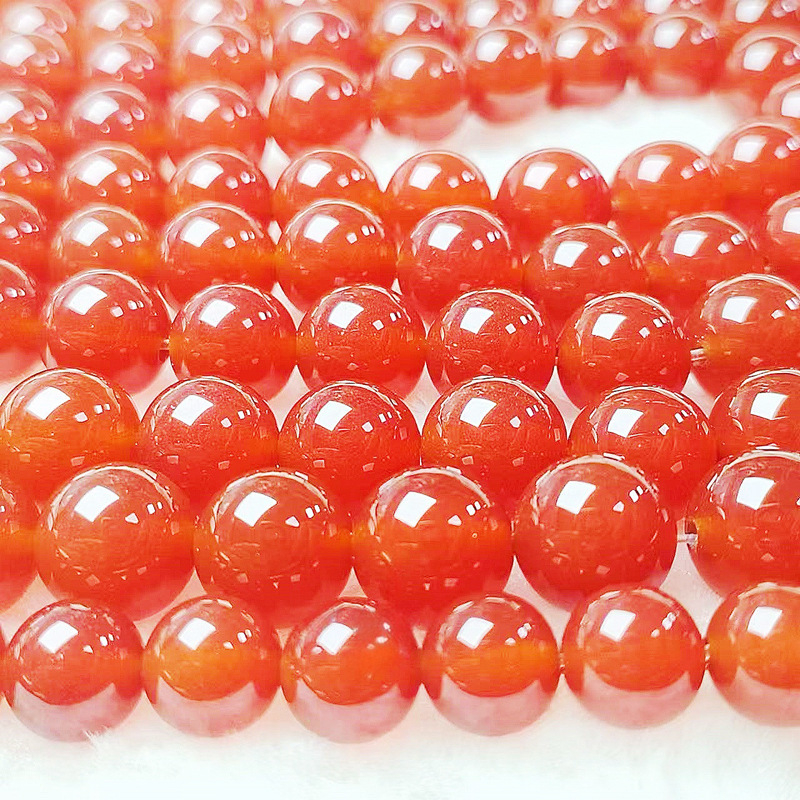 Achat gyöngyök, kör alakú, sütőben kezelt bevonat, Huizhou eredetű, könnyed luxus stílus