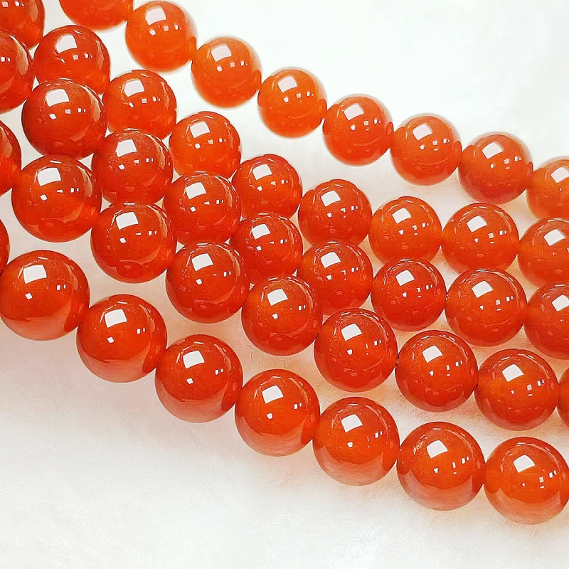 Achat gyöngyök, kör alakú, sütőben kezelt bevonat, Huizhou eredetű, könnyed luxus stílus