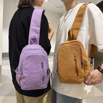 Vyriška krūtinės rankinė, drobė, miesto paprastumas, didelė talpa, apkrovos mažinimo dizainas