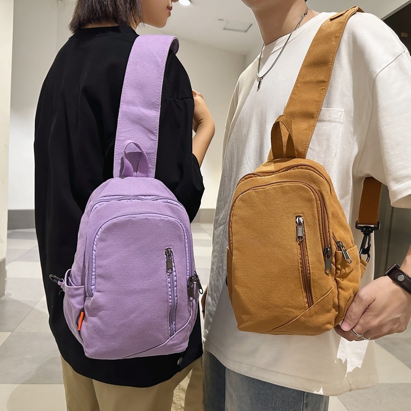 Vyriška krūtinės rankinė, drobė, miesto paprastumas, didelė talpa, apkrovos mažinimo dizainas