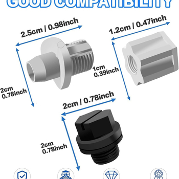 CLX220GA set sedlene stezaljke (4 kom) SPX1700FG za bazensku pumpu – cijevni čepovi i odvodni čepovi