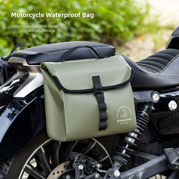 Motociklo galinė rankinė, vandeniui atspari kelionėms, keli tvirtinimo būdai, PVC medžiaga, talpa 5–10 L, modelis Ya1636, su įdėklu