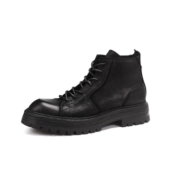 Férfi Martin csizmák: felsőrész első osztályú tehénbőr, gumírozott talp, kerek orr, magas fazonú fűzővel