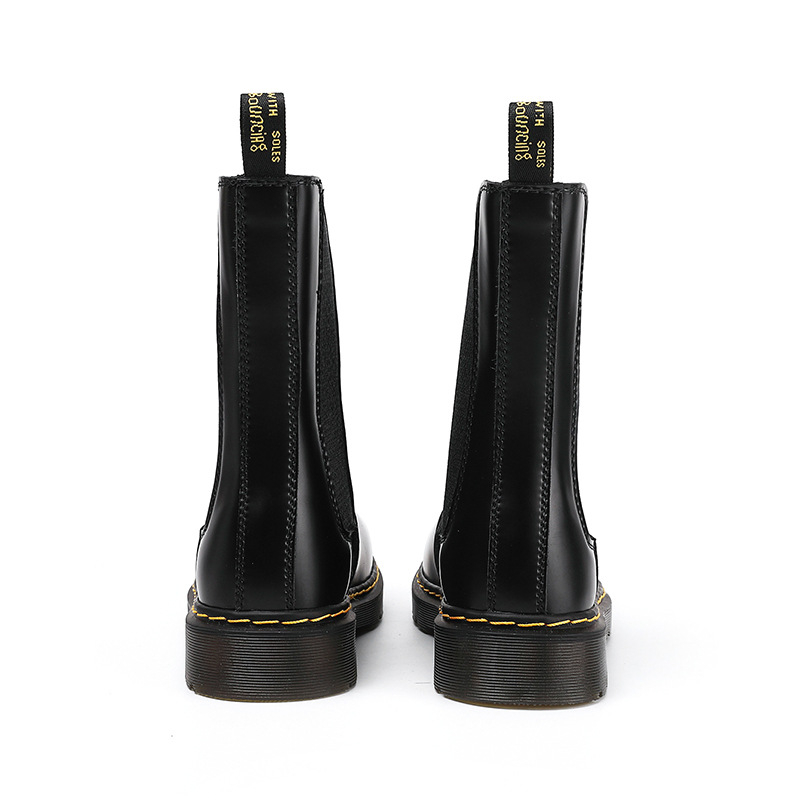 Chelsea čizme za parove, unisex, gornji dio od prave kože, gumena potplata, srednja visina potkoljenice, okrugli vrh prsta