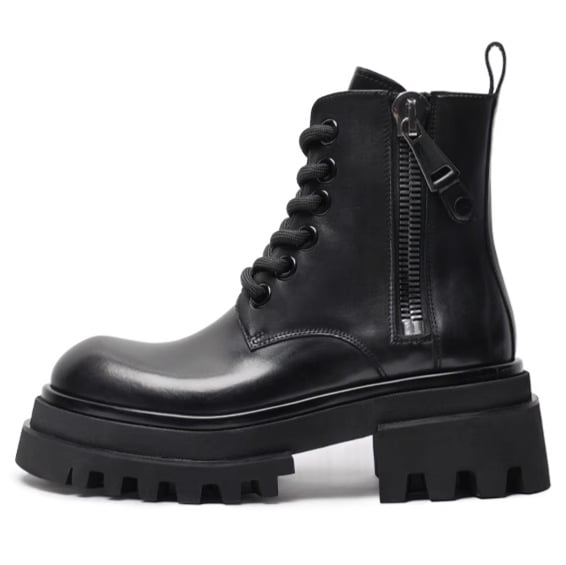 Martin bateliai, britų stilius, šoninis užtrauktukas, viršus iš dalintos odos, padas iš gumos putų