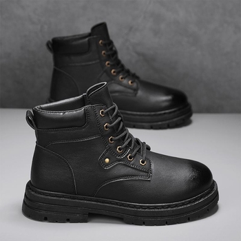 Vyrų aukštų Martinsų batų, PU viršus, apvali nosis, guma putų padas, vidinė medžiaga audinys